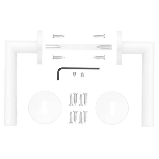 Manere usi UNO alb mat cu rozeta cheie