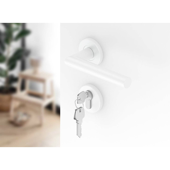 Manere usi UNO alb mat cu rozeta yala