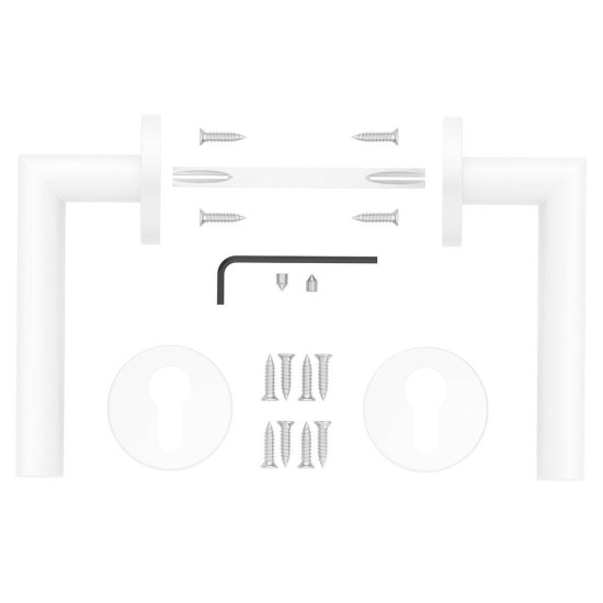 Manere usi UNO alb mat cu rozeta yala