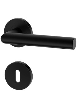 Manere usi UNO negru mat cu rozeta cheie