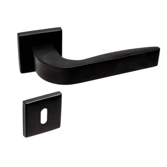 Manere usi ZOE Q negru mat cu rozeta cheie