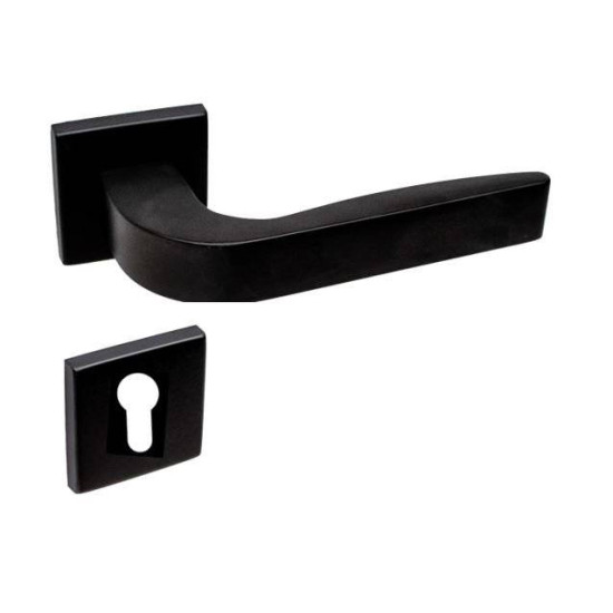 Manere usi ZOE Q negru mat cu rozeta yala