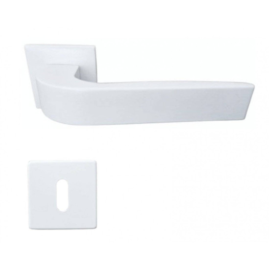 Manere usi ZOE Q alb mat cu rozeta cheie