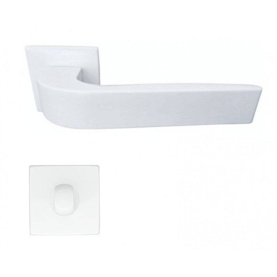 Manere usi ZOE Q alb mat cu rozeta wc