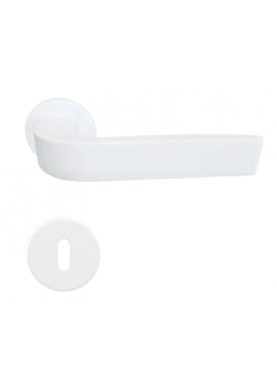 Manere usi ZOE R alb mat cu rozeta cheie