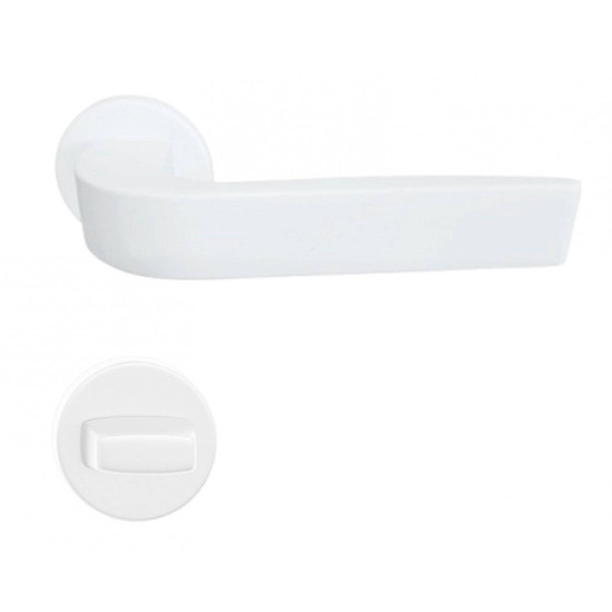 Manere usi ZOE R alb mat cu rozeta wc