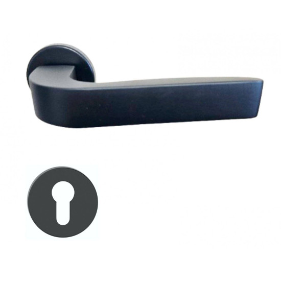 Manere usi ZOE R negru mat cu rozeta yala