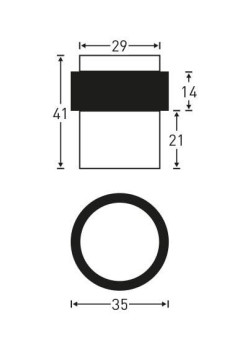 Opritor de usa TIME negru mat