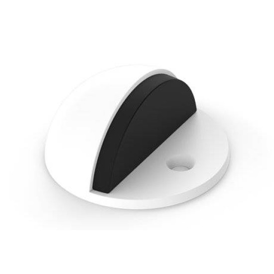 Opritor usa pentru pardoseala, STOP 1, alb cu surub Opritor usa pentru pardoseala, STOP 1, alb cu surub