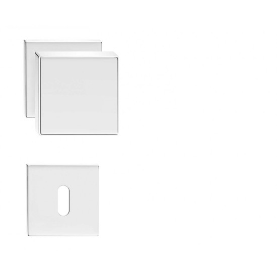 Set butoni Aegis mobili crom lucios cu rozeta cheie Set butoni Aegis mobili crom lucios cu rozeta cheie