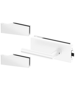 Set complet usi sticla alb mat cu balamale orizontale ORB