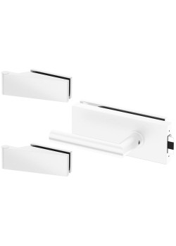 Set complet usi sticla alb mat cu balamale orizontale ORB Set complet usi sticla alb mat cu balamale orizontale ORB