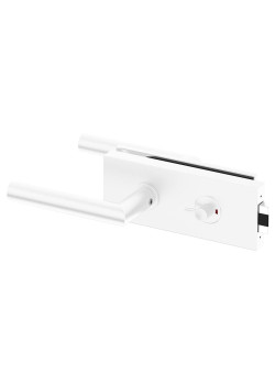 Set complet usi sticla alb mat cu balamale orizontale wc Set complet usi sticla alb mat cu balamale orizontale wc