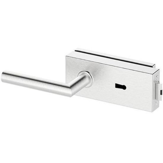 Set complet usi sticla inox cu balamale orizontale cheie 3