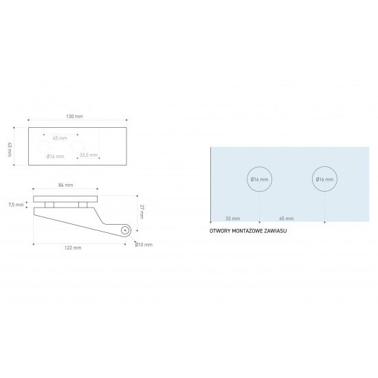 Set complet usi sticla inox cu balamale orizontale ORB