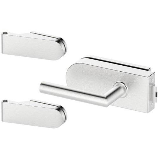 Set complet usi sticla inox cu balamale orizontale ORB 2