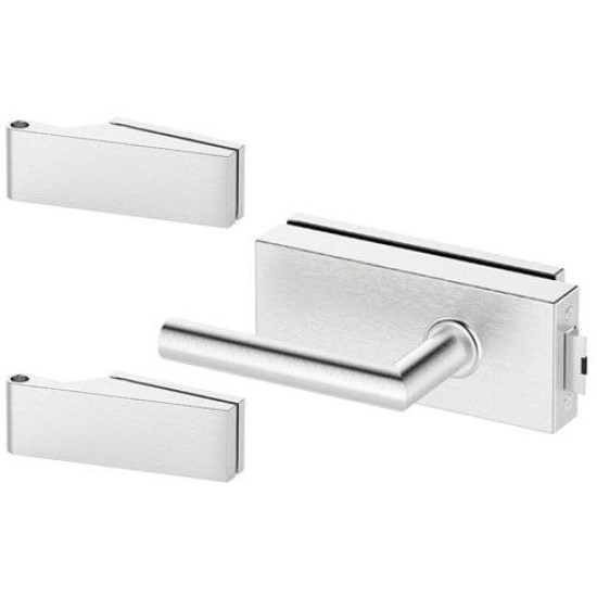 Set complet usi sticla inox cu balamale orizontale ORB 3