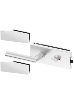 Set complet usi sticla inox cu balamale orizontale wc