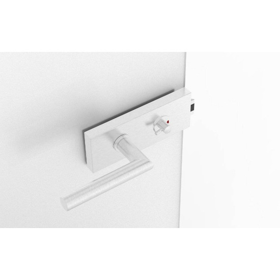 Set complet usi sticla inox cu balamale orizontale wc