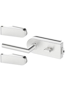 Set complet usi sticla inox cu balamale orizontale wc 2