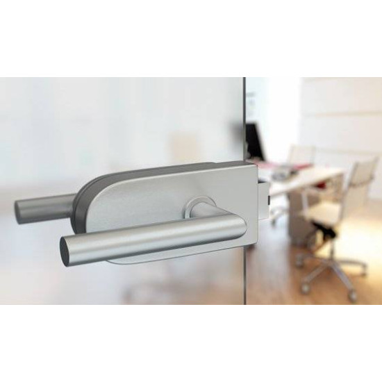 Set complet usi sticla inox cu balamale orizontale wc 2