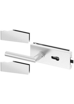 Set complet usi sticla inox cu balamale orizontale yala