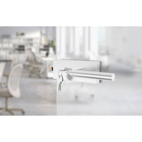 Set complet usi sticla inox cu balamale orizontale yala