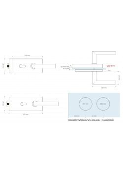 Set complet usi sticla inox cu balamale orizontale yala Set complet usi sticla inox cu balamale orizontale yala