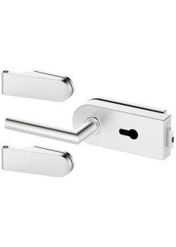 Set complet usi sticla inox cu balamale orizontale yala 2