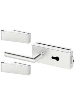 Set complet usi sticla inox cu balamale orizontale yala 3