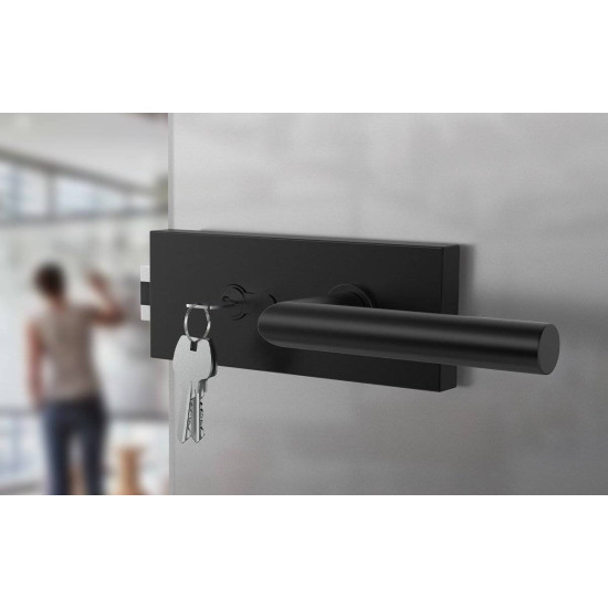 Set complet usi sticla negru mat cu balamale orizontale yala