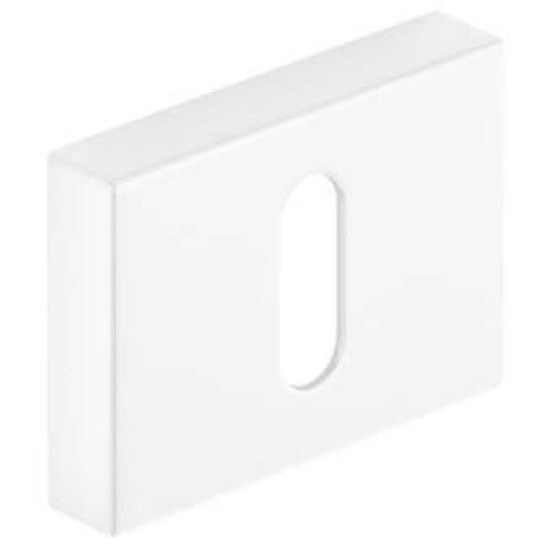 Set rozete alb mat rectangulare cheie