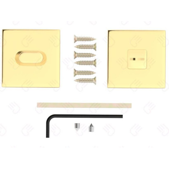 Set rozete auriu lucios patrate wc