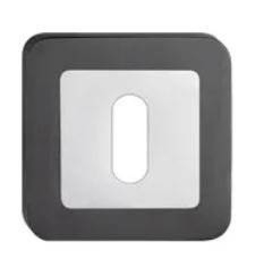 Set rozete crom grafit patrate cheie