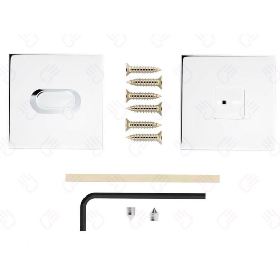 Set rozete crom lucios patrate wc