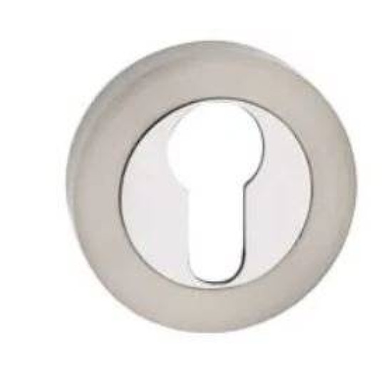 Set rozete crom nichel rotunde cheie Set rozete crom nichel rotunde cheie