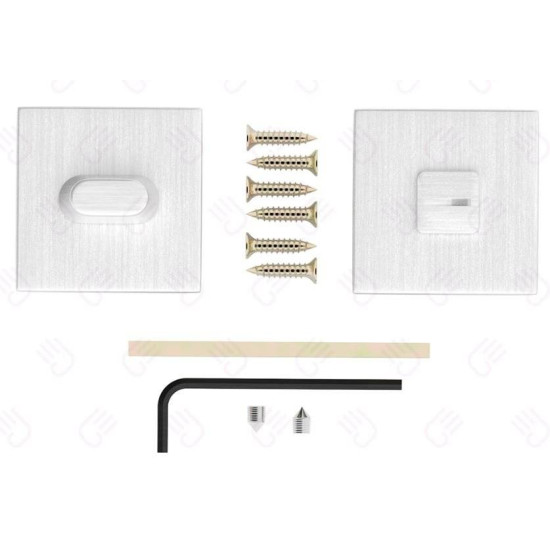 Set rozete FIT nichel patrate wc