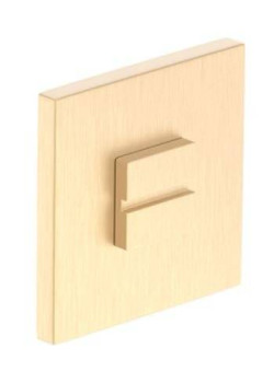 Set rozete SLIM auriu satin patrate wc