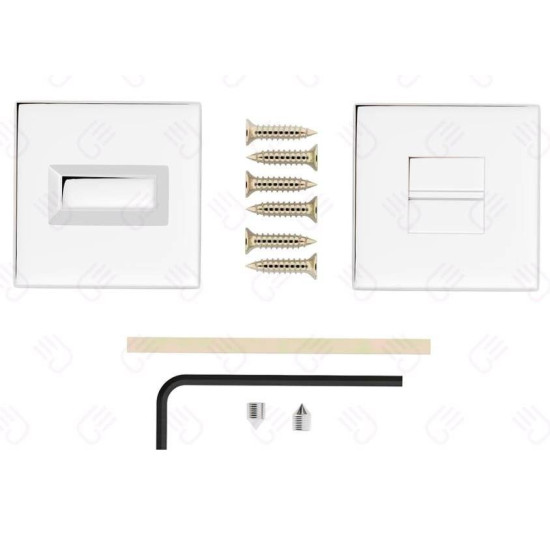 Set rozete SLIM crom lucios patrate wc