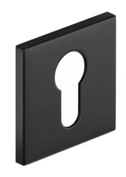 Set rozete SLIM negre patrate yala