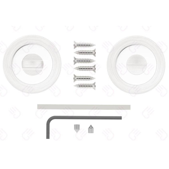 Set rozete crom nichel rotunde wc