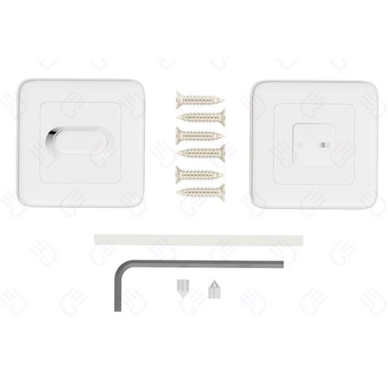 Set rozete crom lucios patrate wc