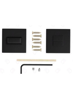 Set rozete negre patrate wc