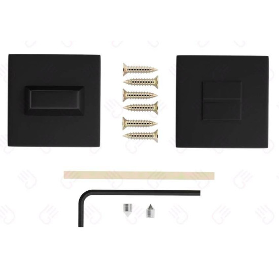 Set rozete negre patrate wc