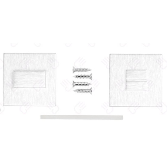 Set rozete inox patrate wc